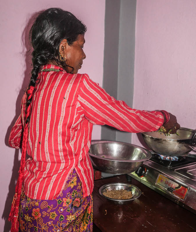 Cooking using local incredients